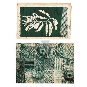 Redesign with Prima Decor Transfers - Algae Print - 15x23 -‎ Green Botanical